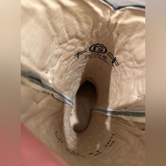 Circle G by Women's Black Filigree Embroidery Cowboy Snip Toe Boots size 8 - Picture 10 of 13